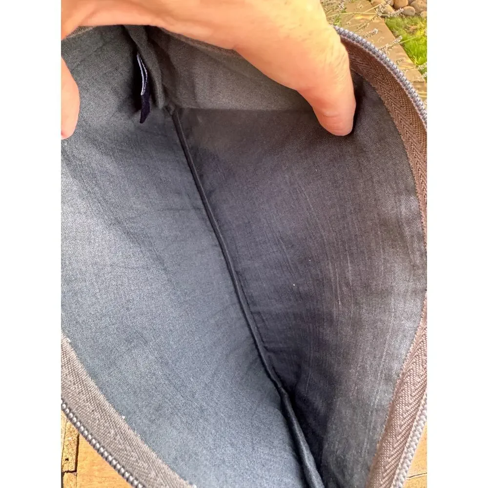 Gray Gold Velvet Makeup Bag 10 x 7 Pouch Gray Neutral Makeup Travel Bag